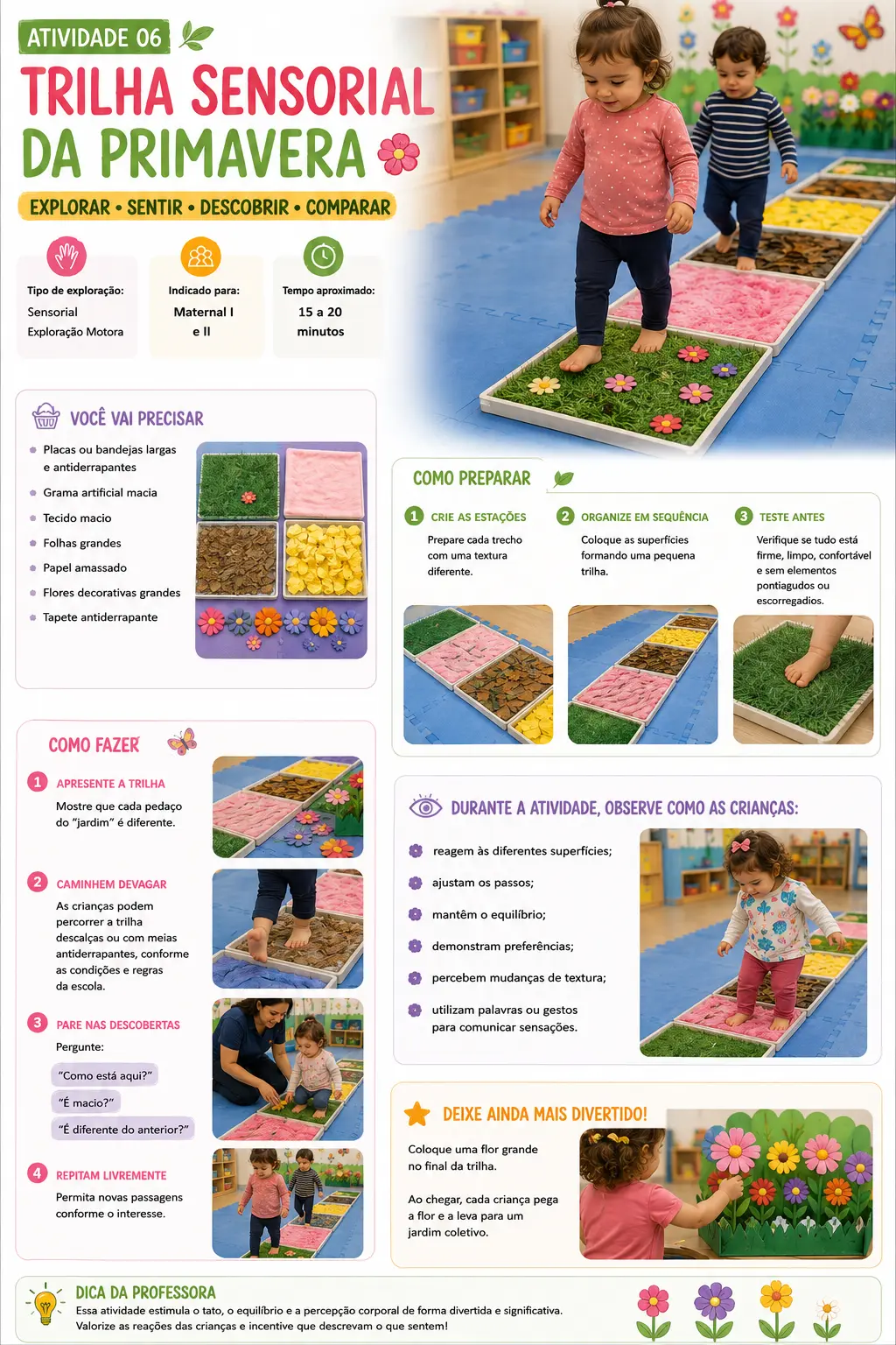 Atividade Trilha Sensorial da Primavera